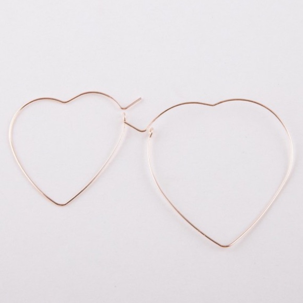 2 Sets Rose Gold Pierced Heart Earrings NWT Gift